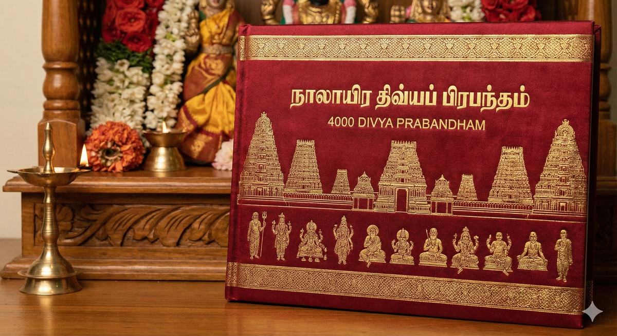 🌸 The 4000 Divya Prabandham — A Garland of Grace, A Gift to the Soul