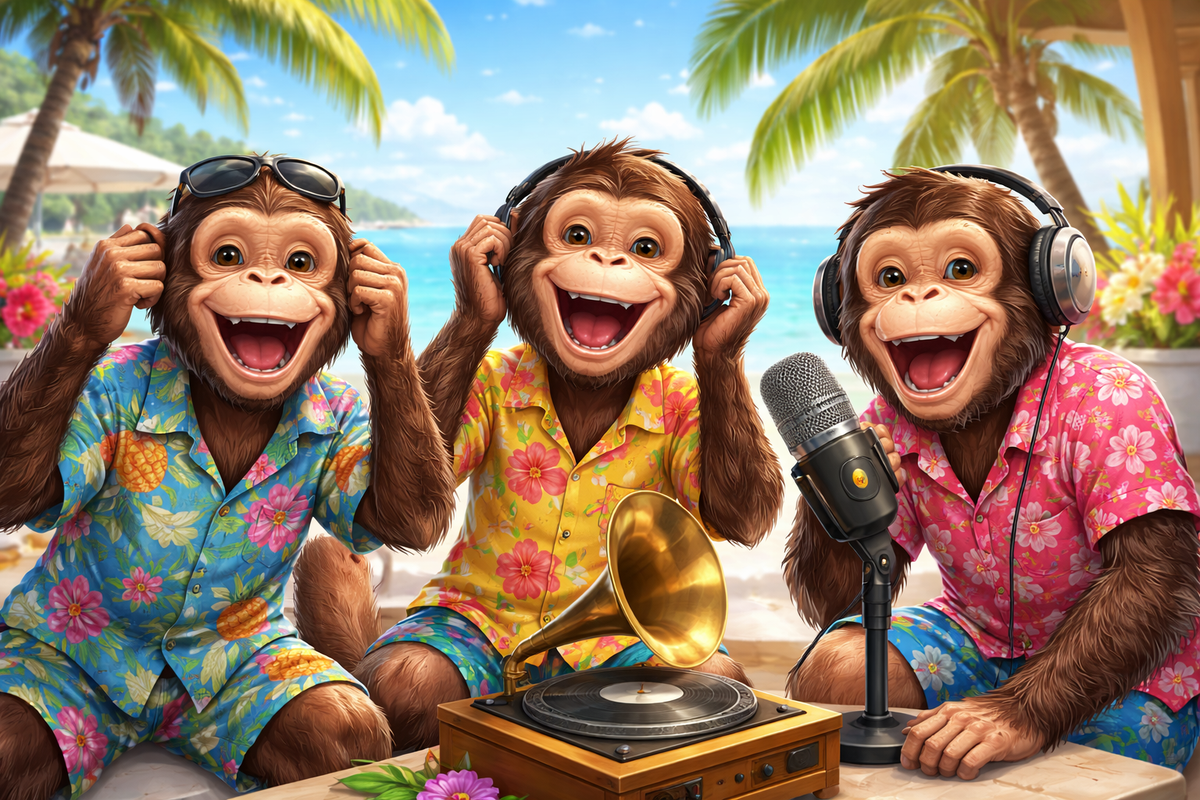 The Monkeyverse - An original comedy-fable universe about friendship, truth, travel, and three impeccably dressed chimps who refuse to stay silent - The Monkeyverse