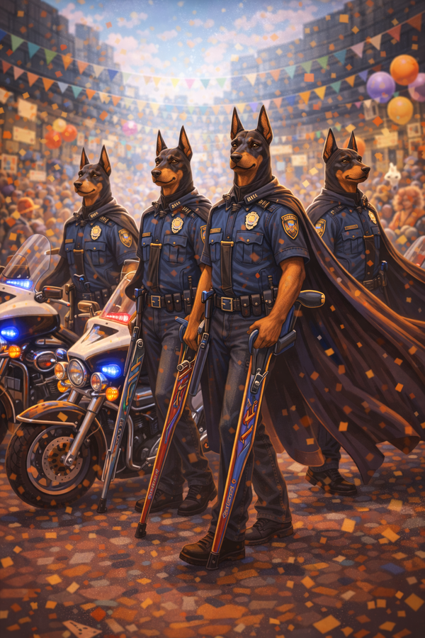 The Doberman Heads: Law, Order, and Capes at Comic Con ZANABIA