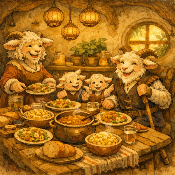 A Quiet Dinner at the Woolybay Home (Which, in all fairness, is never quiet)