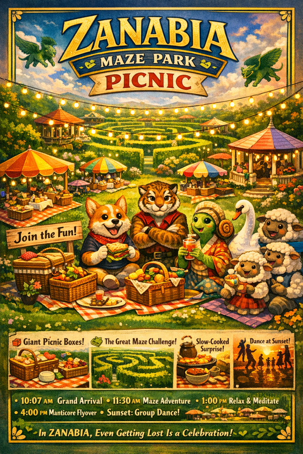  The Picnic at ZANABIA Maze Park 🌿